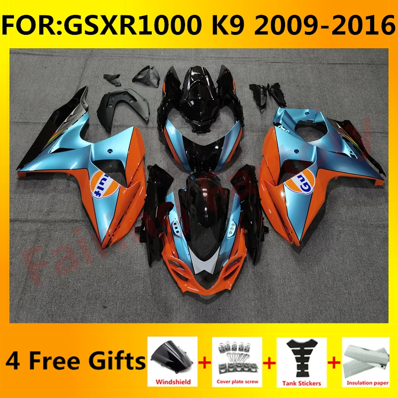 

Motorcycle Fairing kit fit for GSXR1000 GSXR 1000 GSX-R1000 2009 2010 2011 2012 2013 2014 2015 2016 K9 Fairings set blue orange