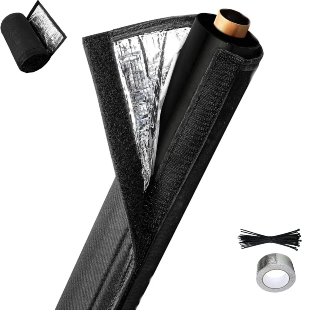 For Outdoor HVAC for Pipe Insulation Cover for AC Lines Flexible Foam Aluminum Foil Wrap 182.9 x 25.9 cm Single Piece