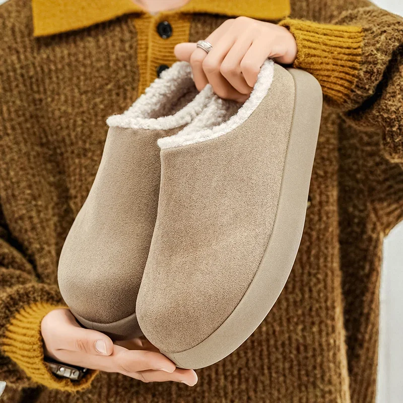 

Fashion Cork Footbed Mens Clogs Sandals Men Suede Leather Mules Women Comfort Potato Shoes with Arch Support Cork Winter Shoes