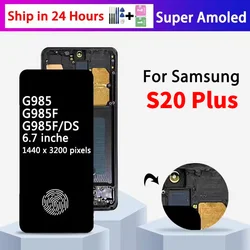 Super AMOLED for Samsung  S20+ G985 G985F G985F/DS Lcd Display with Frame Digital Touch Screen Assembly S20 Plus Display