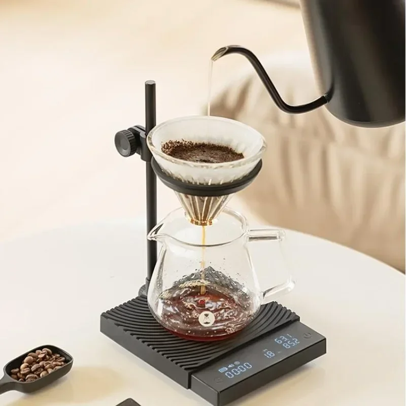 Intelligent coffee electronic scale, double measurement weighing, high precision timing, hand brewing coffee scale