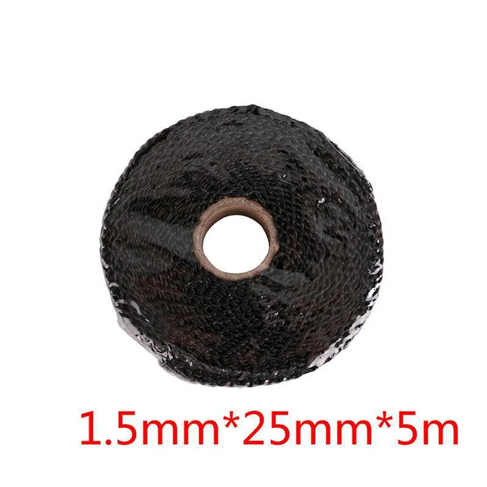 5 Meters Car Exhaust Pipe Wrap Insulation Glass Fiber Tape Auto Insulation Heat Wrapped Tape HighTemperature Roll Heat Shield