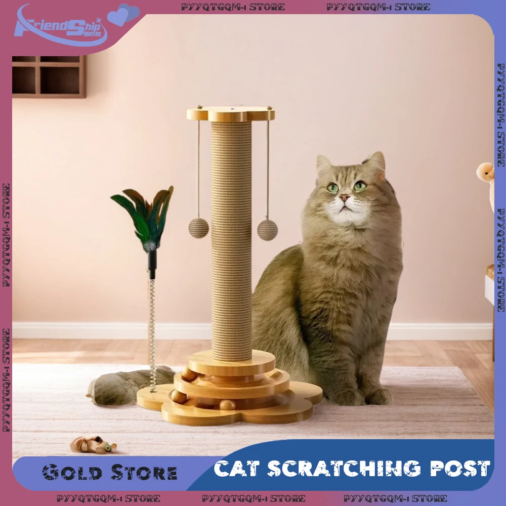 Cat Scratch Board Toys Turntable Durable Sisal Scratching Board Cats Grab Column Cats Climbing Frame Pet Furniture Product