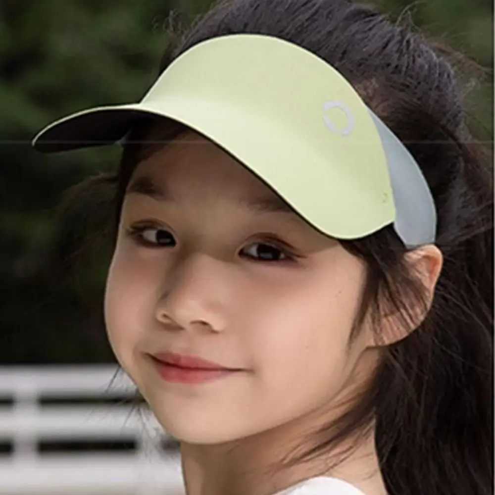 

Sweet Korean Style Seamless Sun Hat Contrast Color Shading Hat Summer Kid Sunhat Anti-UV Sun Hat Children's Empty Top Cap Girls