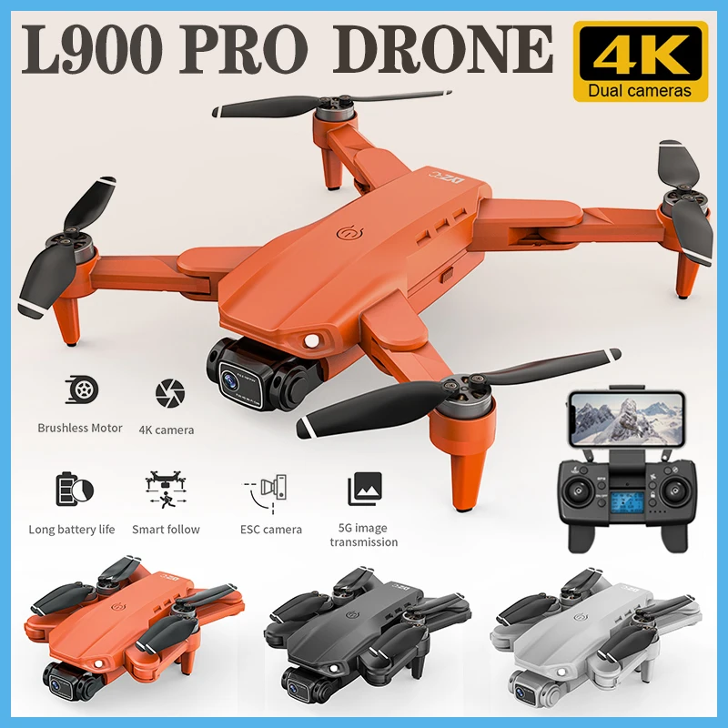 Drone professionnel L900 Pro avec moteur sans balais, 4K, GPS, 5G, WiFi, caméra pour touristes, quadrirotor RC Fodable, hélicoptère FPV