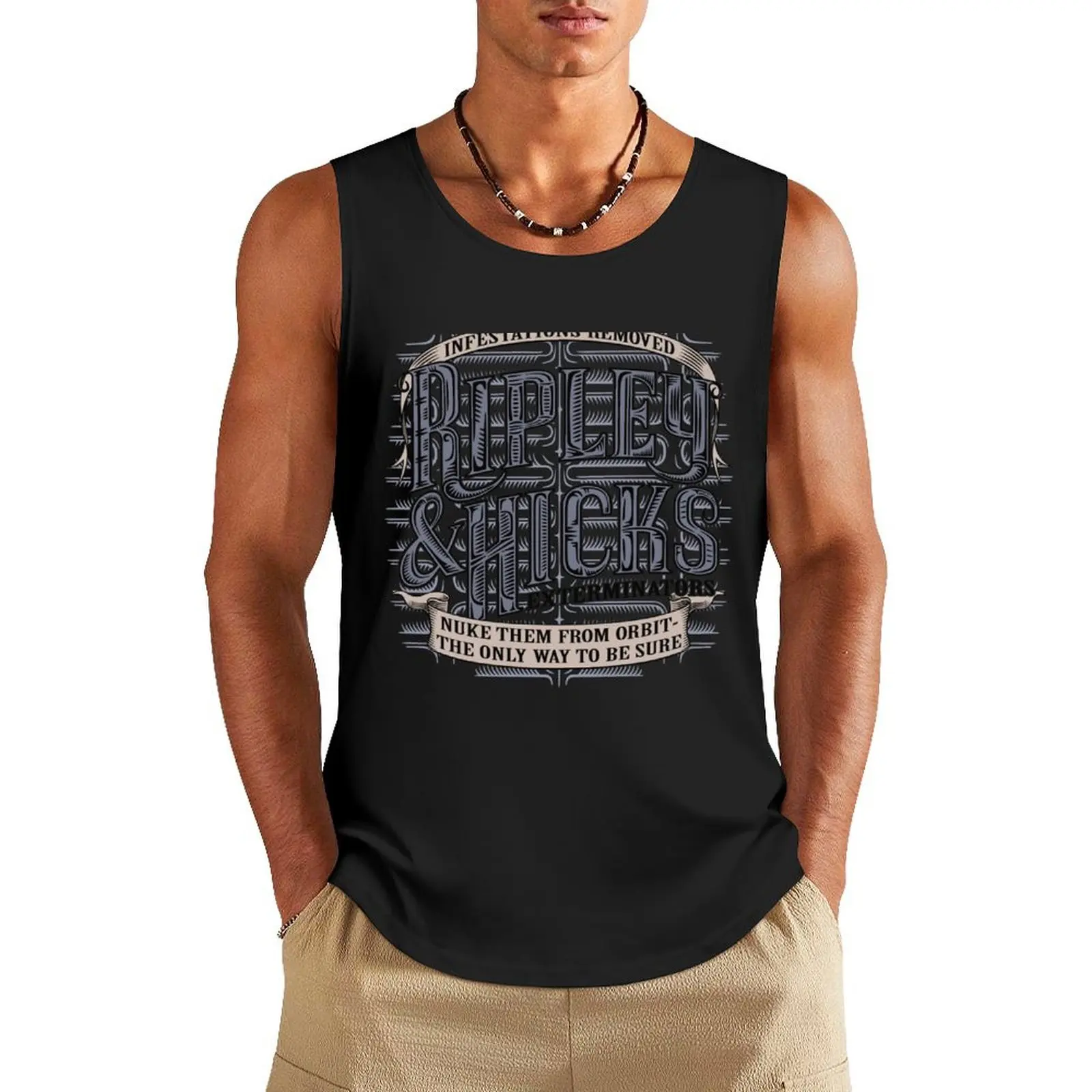 Ripley & Hicks Exterminators Tank Top gym top Male vest t-shirt for men