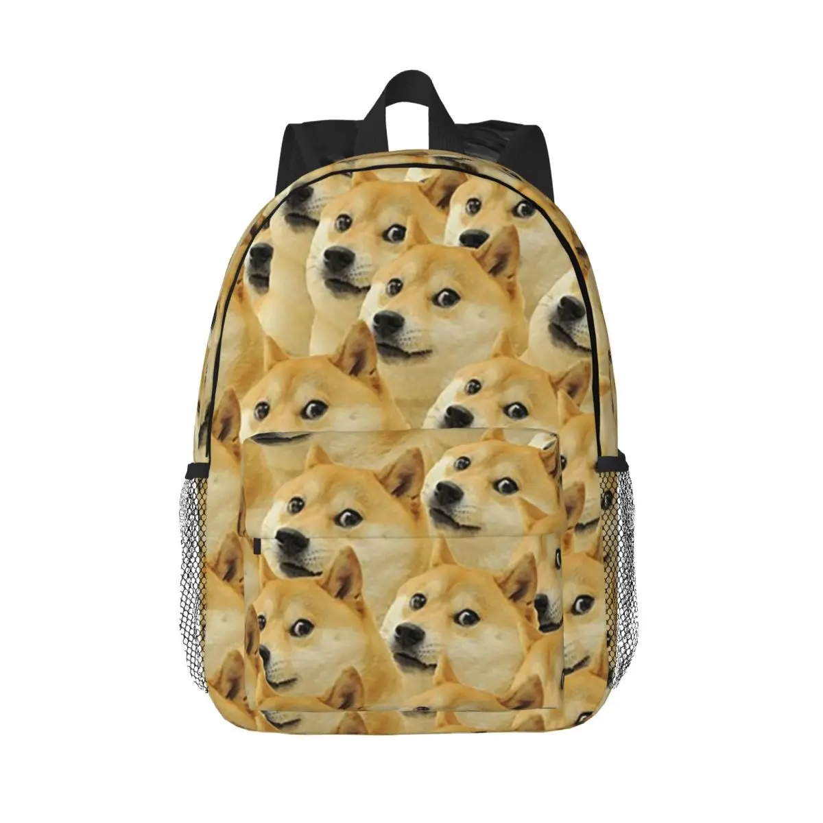 Doge Wow Pattern Shiba Inu Doggo Dog Meme Montage Backpacks Teenager Bookbag Students School Bags Travel Rucksack Shoulder Bag