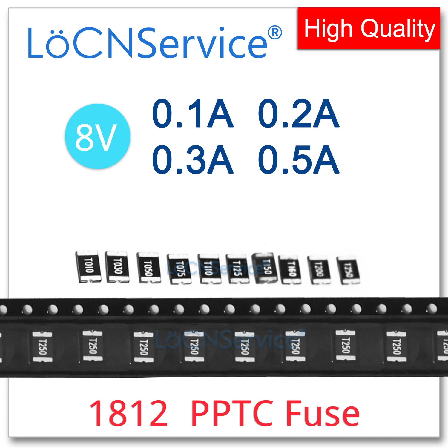 1000PCS 1812 SMD Fuse 8V 0.1A 0.2A 0.3A 0.5A 100mA 200mA 300mA 500mA PPTC PolySwitch Self-Recovery Resettable Fuse High Quality