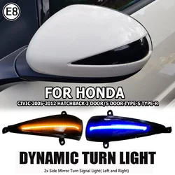 Honda Civic 8th MK8 Type-S Type-R FN 1 2 3 Civic 2005-2012 Hatchback 3 도어/5 도어 용 LED 다이나믹 블링커 방향 지시등