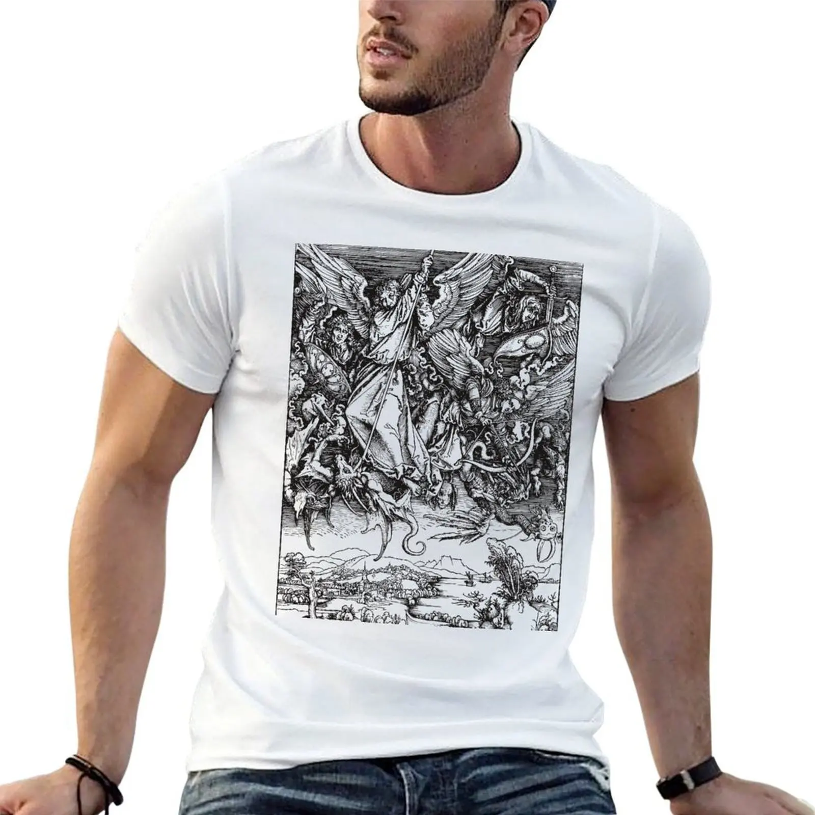 

Albrecht Dürer Saint Michael T-Shirt t shirt man designer t shirt man casual T-Shirt