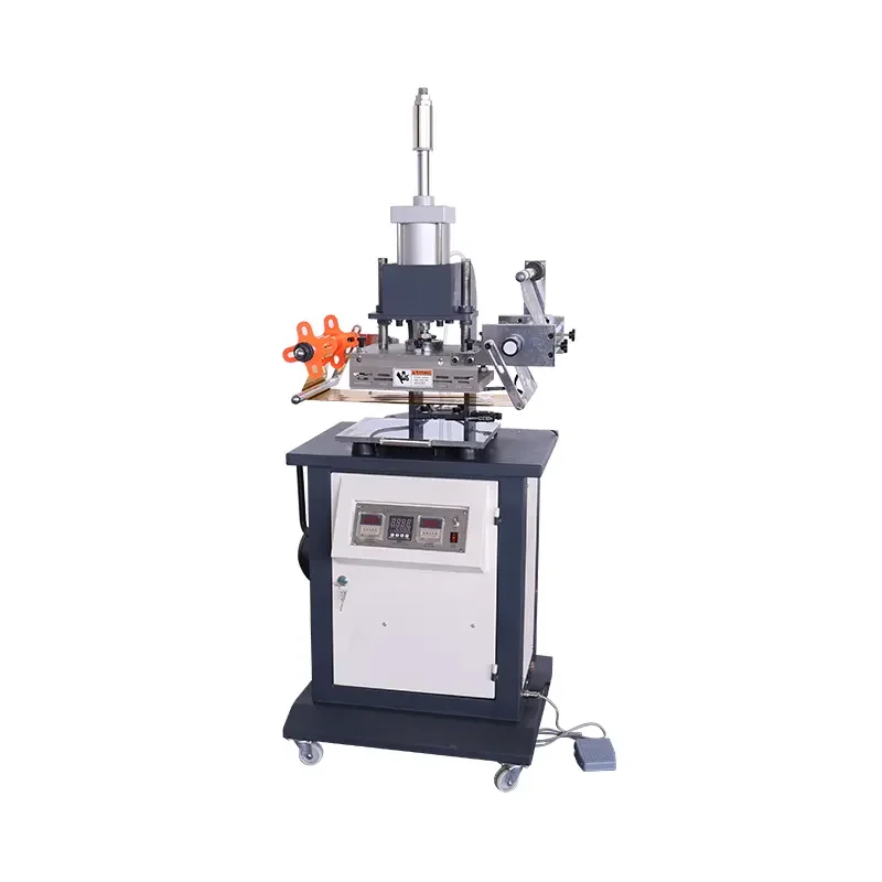 

JD-180 Industrial Pneumatic Hot Stamping Machine Manual Embossing Heat Press for T-Shirts Clothes Flatbed Printer Hand Operated