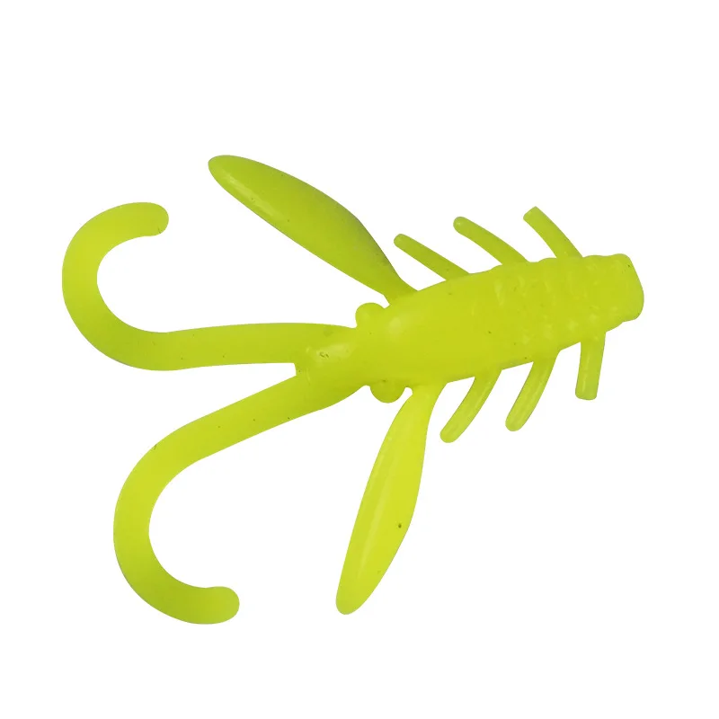 MUKUN 20 Stück 3cm/0,3g 4cm/0,7g Mini TPE Schwimmender Weichköder Wurm Weicher Angelköder Garnelen-Imitat für Barsch und Karpfen – Detail 7