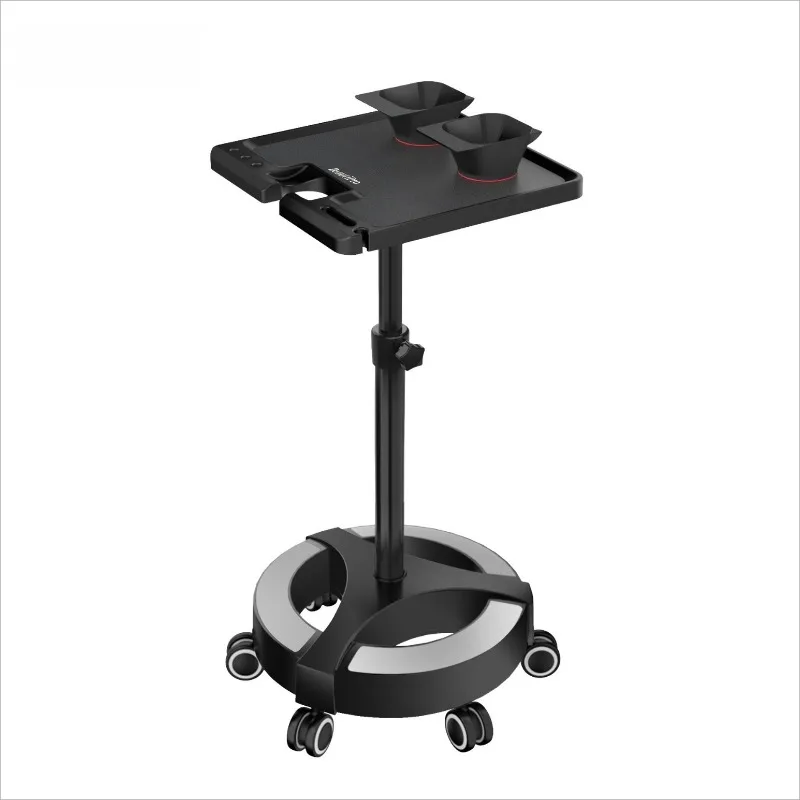 Height Adjustable Salon Trolley with Magnetic Suction Bowls Hairdressing Embroidery Tool Cart Portable Hair Salon Furniture