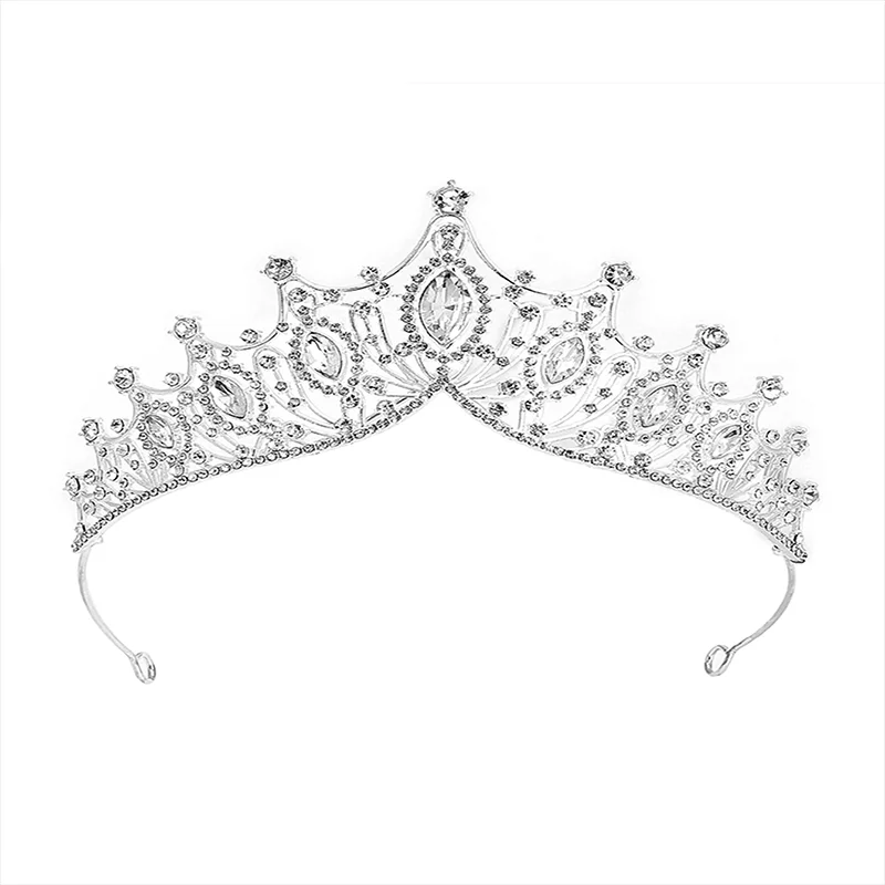 Corone della regina per le donne Corona da spettacolo con pettini Corona da principessa per ragazze Strass di cristallo Tiara Fascia per capelli Tiara Pettine Tiara