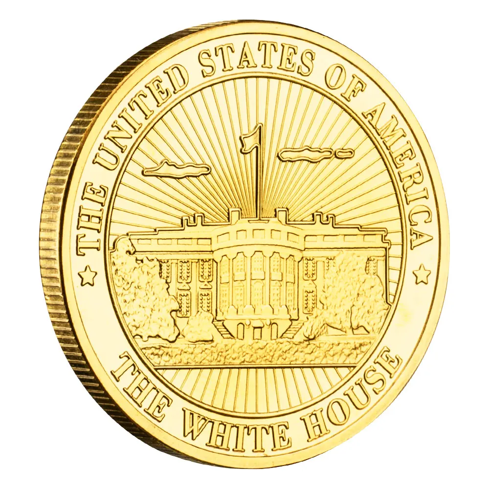 The White House Gold Plated Souvenirs and Gifts Gold Coins Great Seal of The United States Washington Commemorative Coin