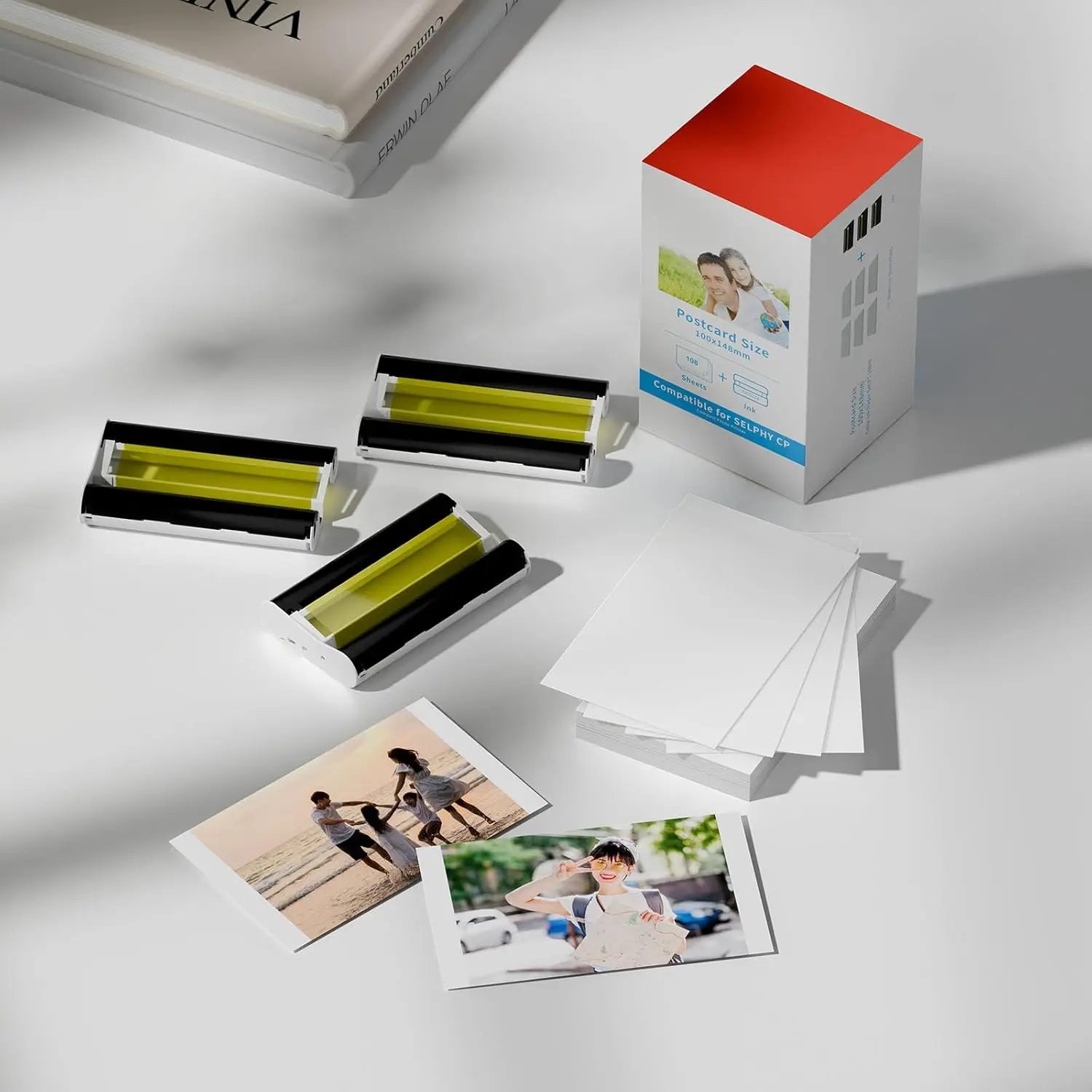 KP-108 Ink Paper Set Compatible for Canon Selphy CP1500 CP1300 CP1200 CP1000 Photo Printer, 4x6 100x148mm 3Ink 108 Sheets view 4