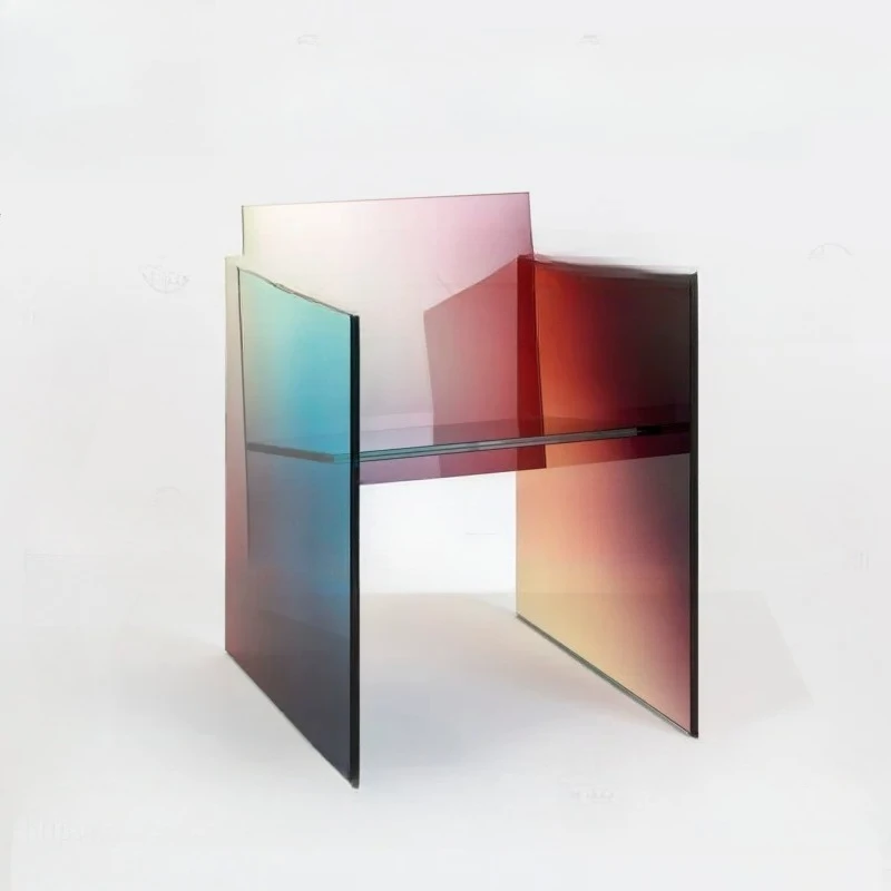 Nordic simple modern color acrylic chair designer Internet celebrity leisure single chair light luxury creative stool