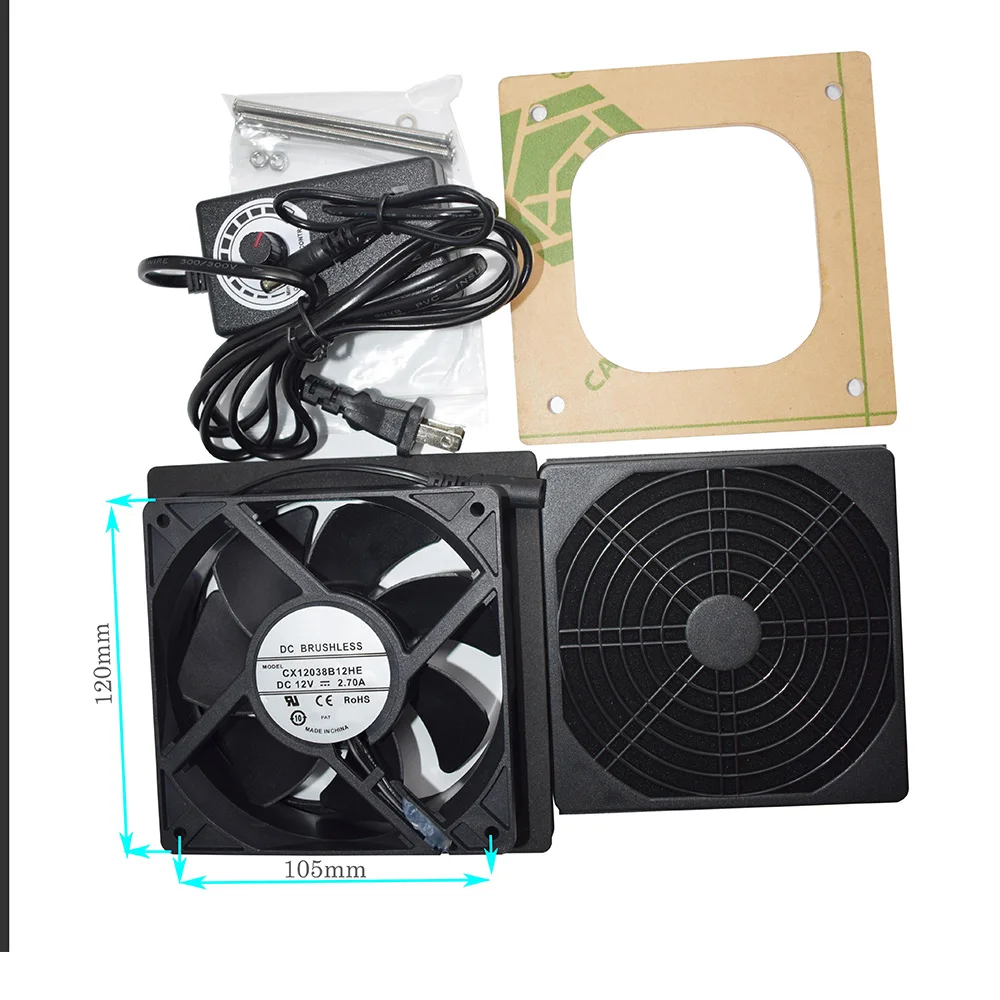 Imagem -05 - Fungdo-fan Kit para Impressora 3d Ventilação Ventilador de Tampa Extrator de Fumos Absorvente Fumante Impressão 3d Cheiro de Resina Pol