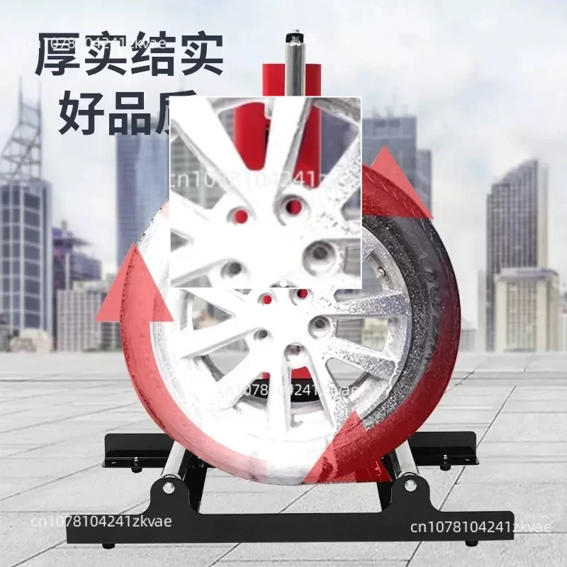 Wholesale Tire Cleaning Stand with Rollers, Heavy Duty Steel Wheel Washing Rack for Car Wash Shops