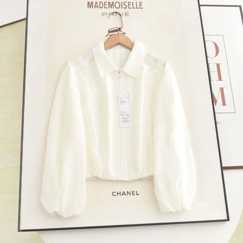 

Early Autumn 2025 New Sle Casual Slim Fit ort Sve irt Thin Outerwear Collared Top Versatile Faionable Ladies' Blouse