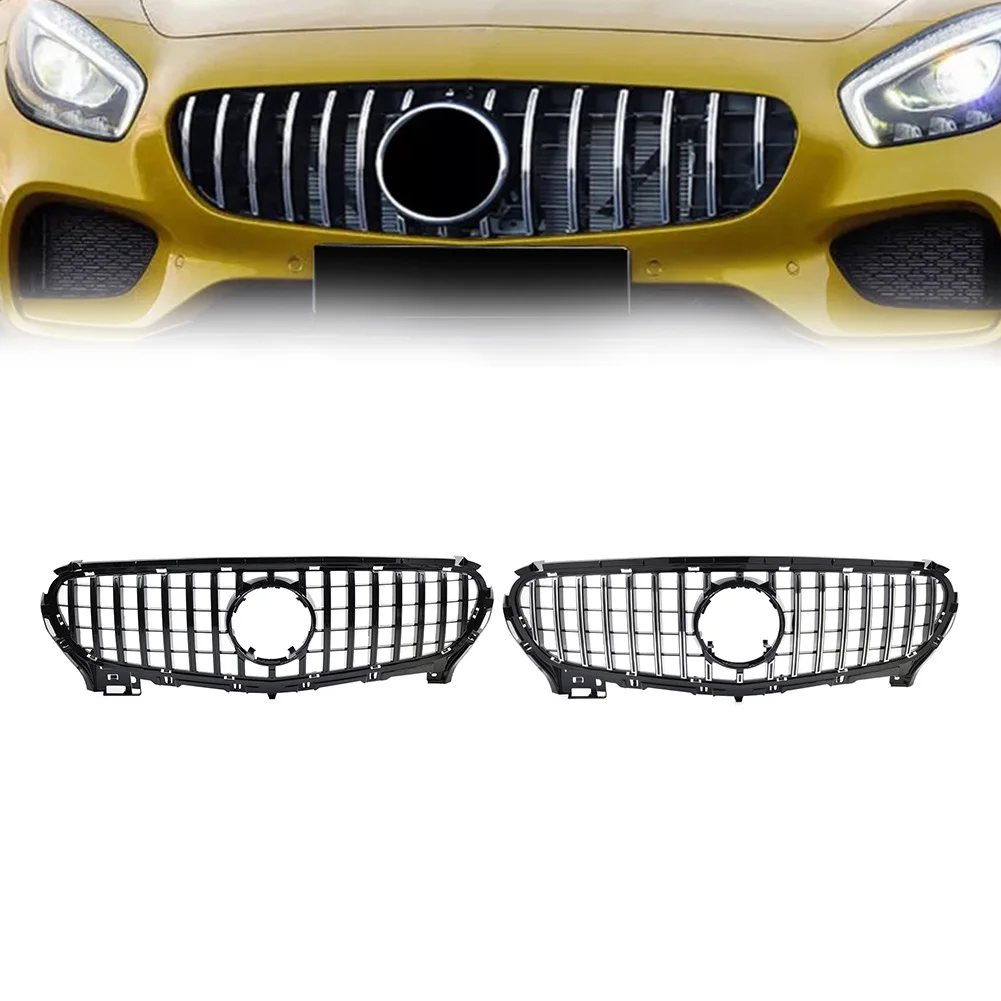 

GTR Style Car Front Bumper Radiator Hood Grille Chrome/Black For Mercedes Benz AMG GT GTS C190 R190 Coupe 2-Door 2015 2016 2017