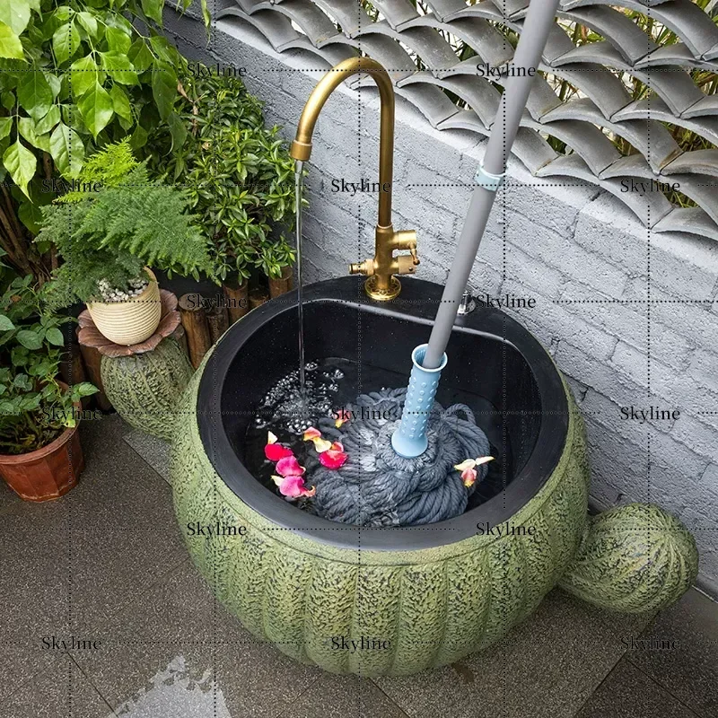Elephant Mop Sink Pool for Outdoor Courtyard Balcony Villa Household Floor to Ceiling