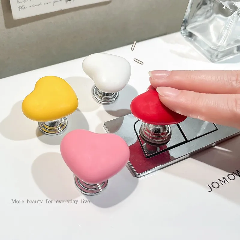 2/4/8PC Handle Toilet Press Button Heart Shaped Press Tank Push Switch Toilet Bathing Room Decor Water Press Flush Button Tools