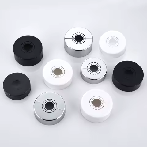 Useful ABS Shower Faucet Cover Adjustable Plating Faucet Decorative Cover Wall Flange Pipe Wall Covers Kitchen