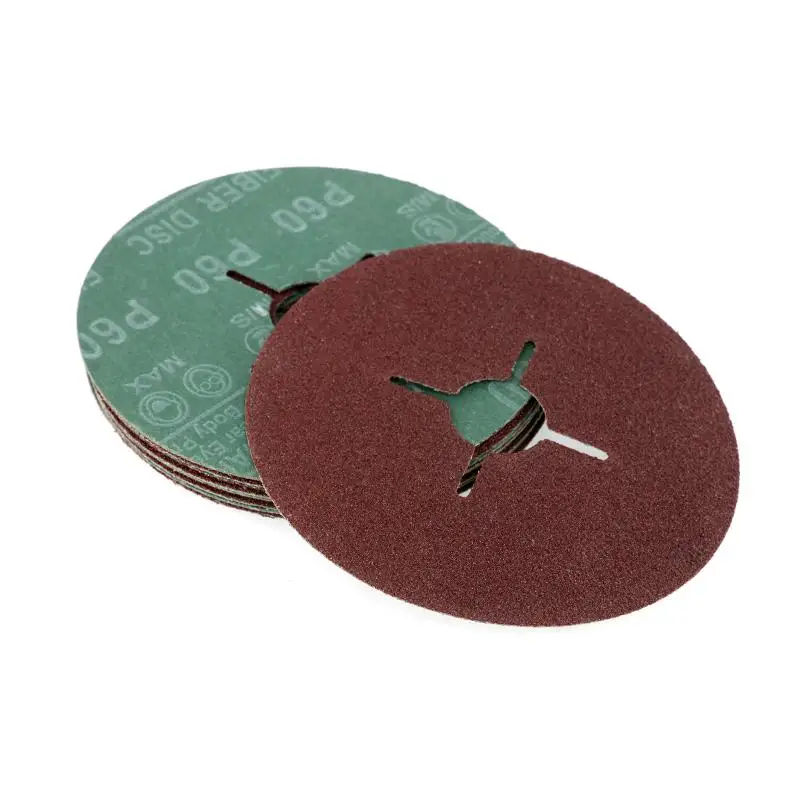 30PCS 115mm 24#36#60 Polishing Grinding Sheets Angle Grinder Cross Hole Steel Paper Grinding Disc Sandpaper Power Tool Parts