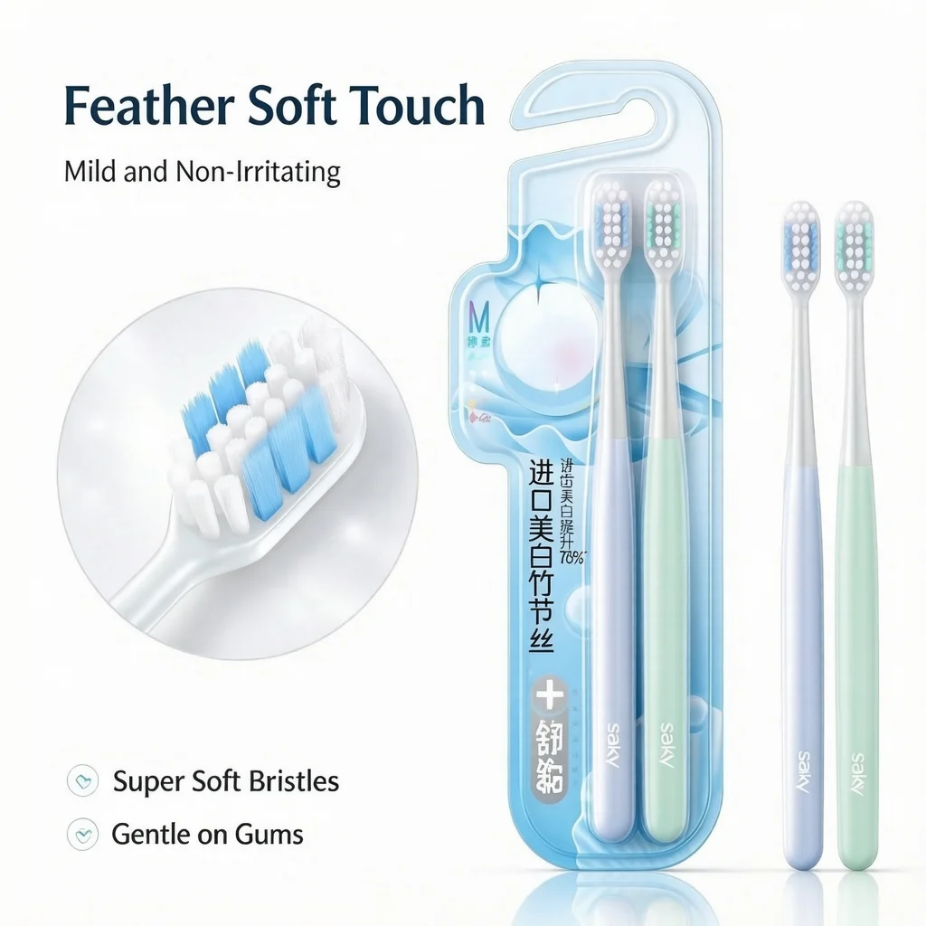 4Pcs Shuke Medium-Bristle Toothbrushes, Double Pack, Genuine Whitening Toothbrushes for Adults and Students, Professional Hard-Bristle Gum Cleaning