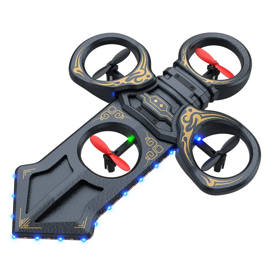 

L0716 Flying colorful lights remote control EPP foam four axis drone toy