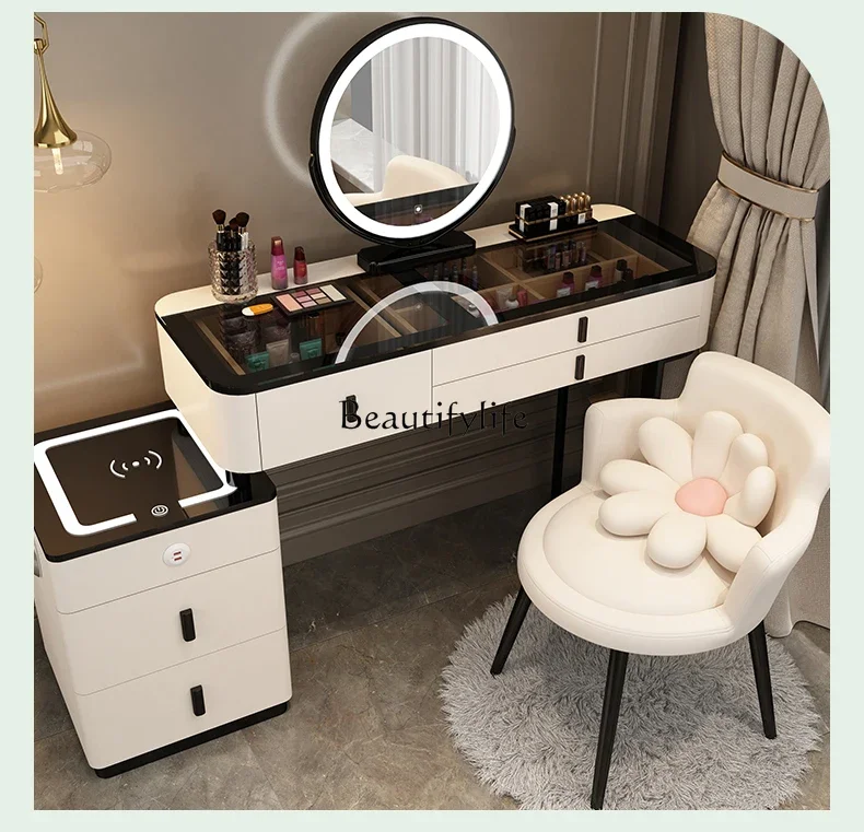 

ld6Smart Dresser Wireless Charging Light Luxury Nordic Bedroom Dresser Modern Minimalist