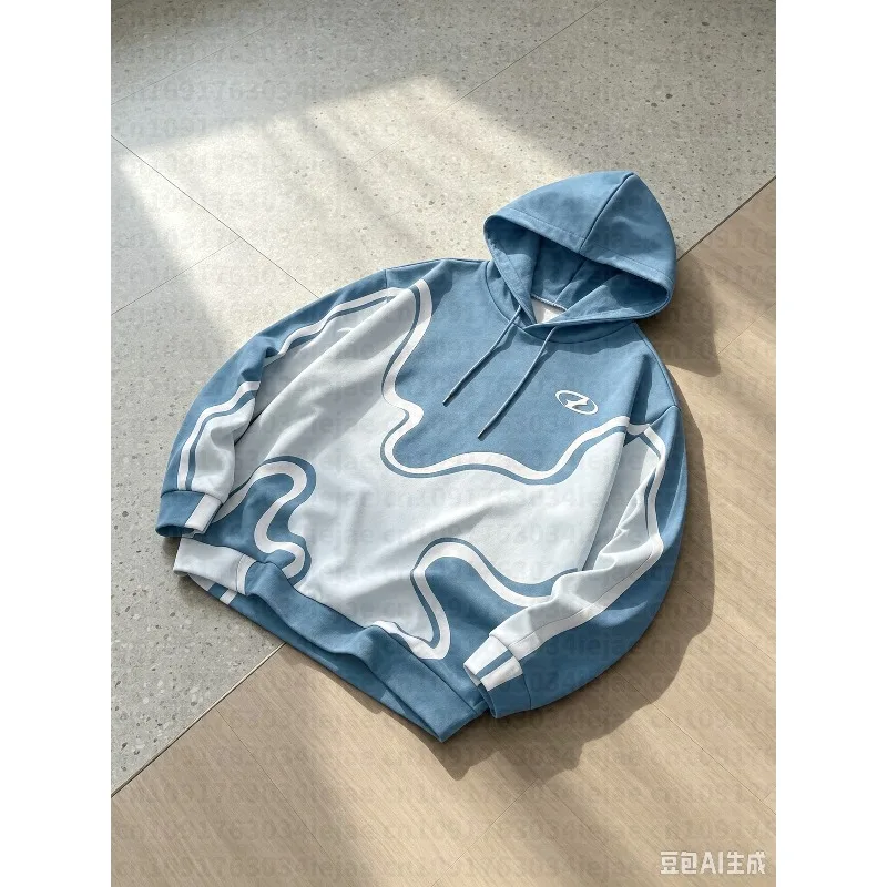 The New Men's Kid Hooded Sweatshirt for Spring and Autumn 2026 Features A Casual Comfortable and Soft 3D Pattern Print