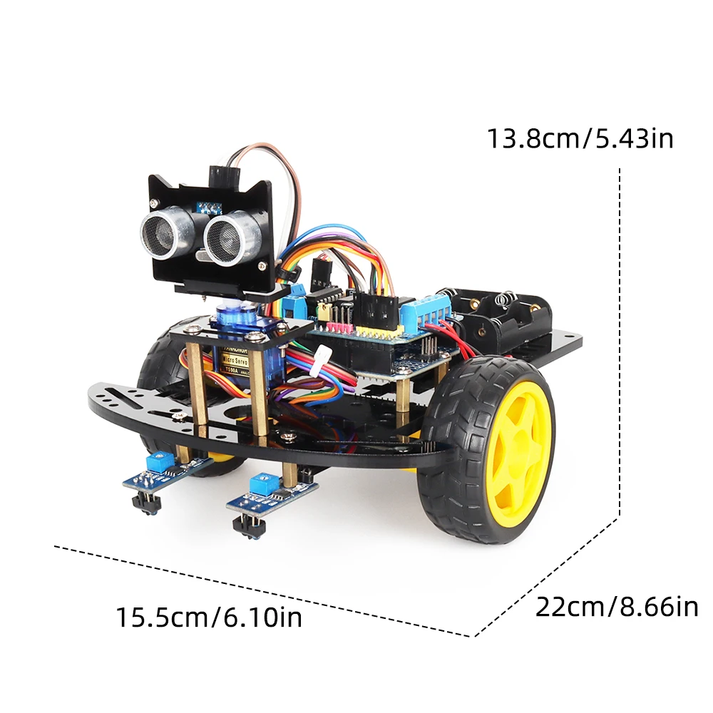 Tscinbuny Smart Automation Kits for Arduino Robot Kit Automation Equipment Coding Robot Intelligent for Arduino Line Tracking