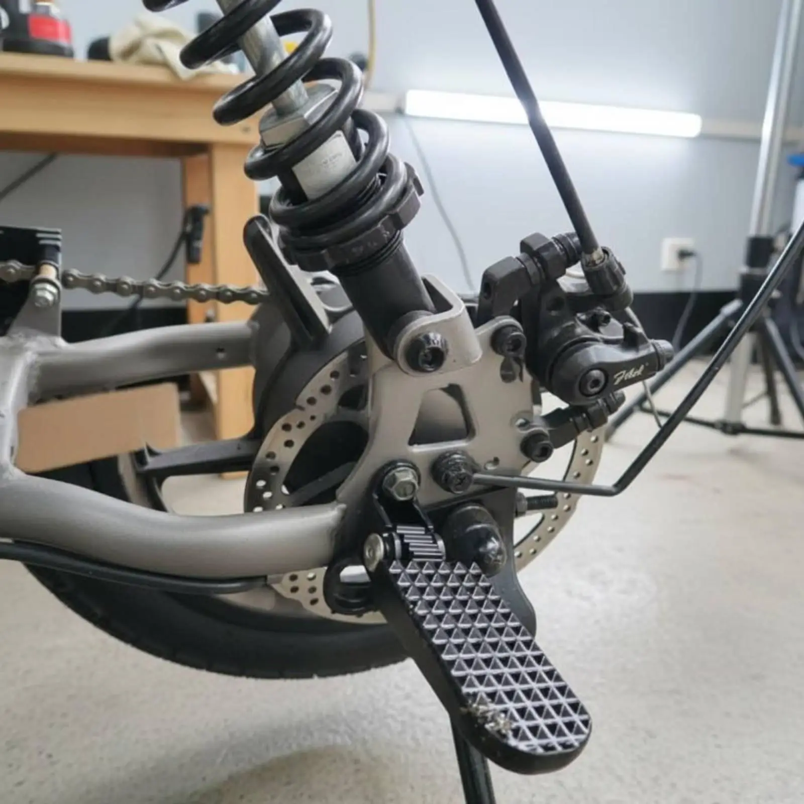Rear Seat Bicycle Footrest Folding Aluminum Alloy Anti Slip Pedal Accessory for Electric Handbike 