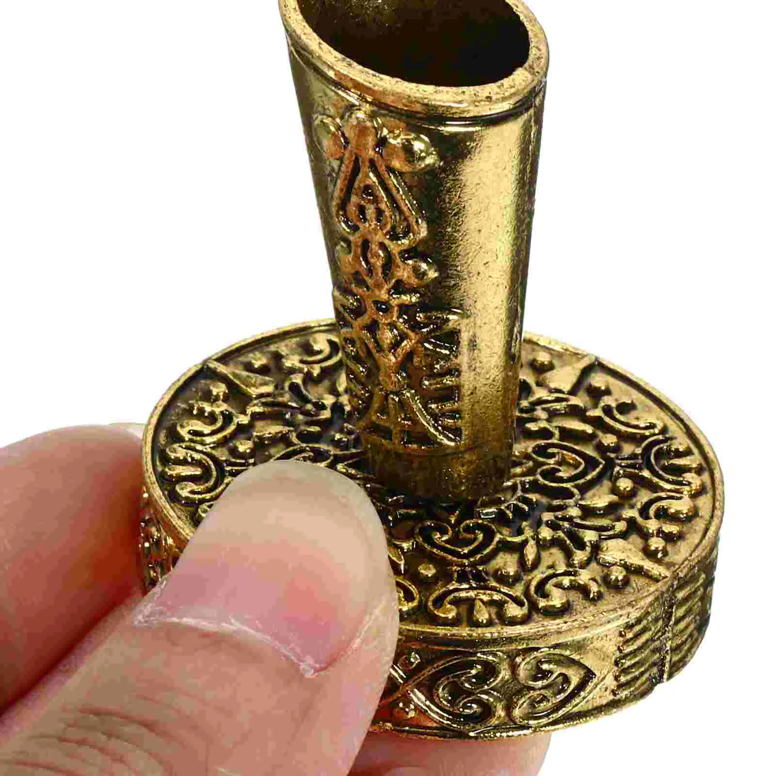 Retro Oblique Pen Holder Vintage Stand Ink for Desk Nice Single Home Quill-pen Support Fountain Metal