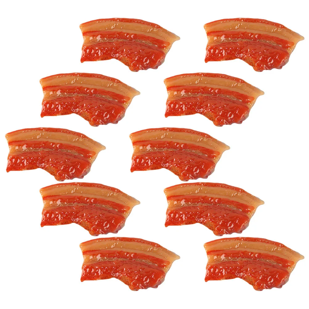 Simulation de viande de porc réaliste, 10 pièces, décoration de cuisine réaliste pour Restaurant, fête, accessoires de photographie éducatifs