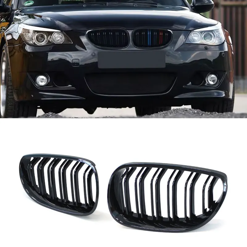 

Передний бампер, решетка почек, решетка капота, сетка с двойной линией для BMW E60 M5 E61 520i 545i 550i 535i 2003-2010 Комплект кузова для ремонта серии 5