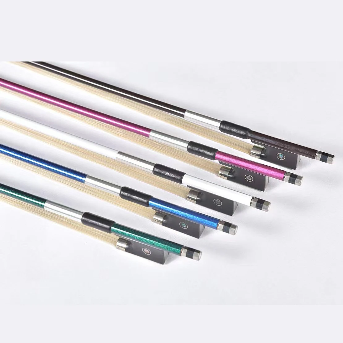 

STLF Carbon Fiber Violin Bow Natural Horse Hair Violin Bow Beginner Colorful Carbon Fiber Violin Bow