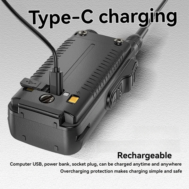 Baofeng Uv-18L 10 واط نسخة لاسلكية Dtmf نوع-C شاحن تردد Uhf Vhf طويلة المدى أجهزة اتصال لاسلكية التخييم ل Quansheng