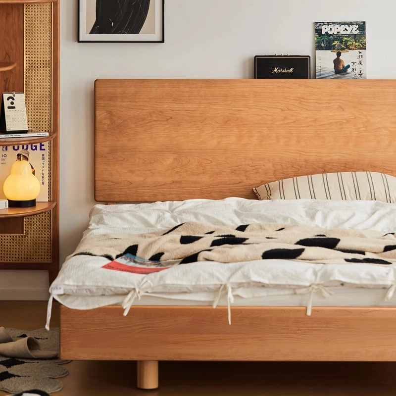 

Out of Life Dream Suspension Bed, Solid Wood Bed, Nordic Simple Single Cherry Wood Bed