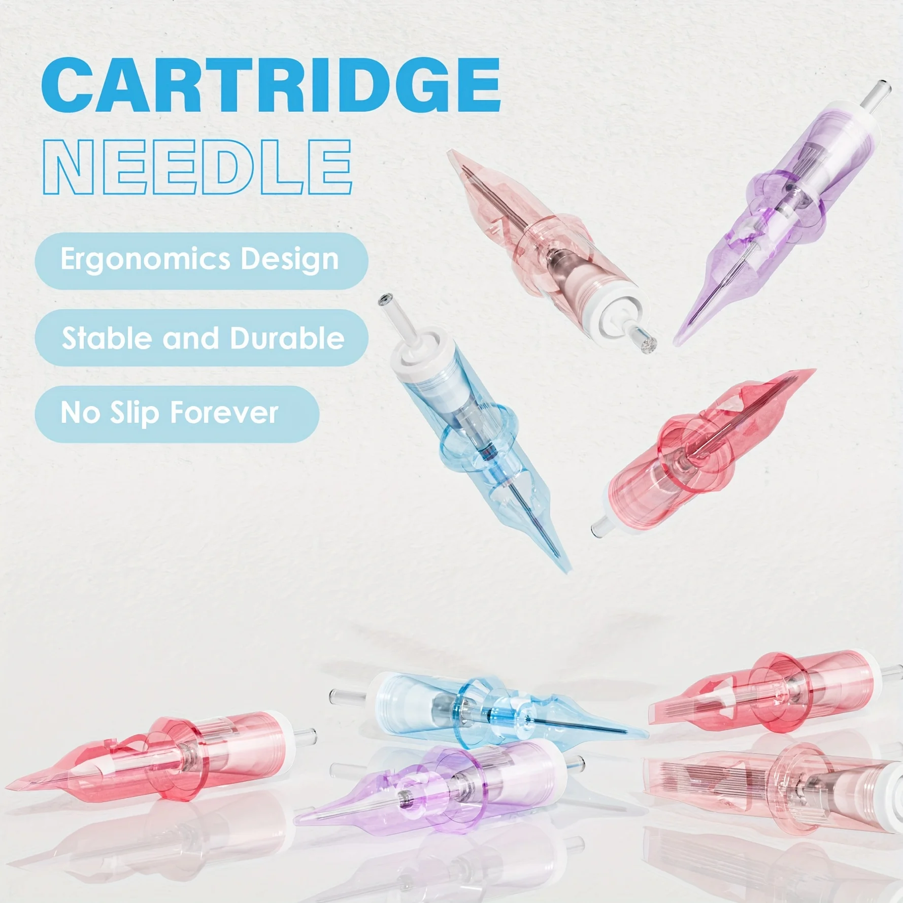 20/50Pcs Tattoo Cartridge Needles Neebol Mixed Size Round Liner Shader Magnum Curved/Round Mag #12#10 Standard 3RL 5RL 7RL 9RL 11RL 5RS 7RS 9RS 7RM 9RM 9M1 Multicolored Disposable Membrane, Body Art D image 2