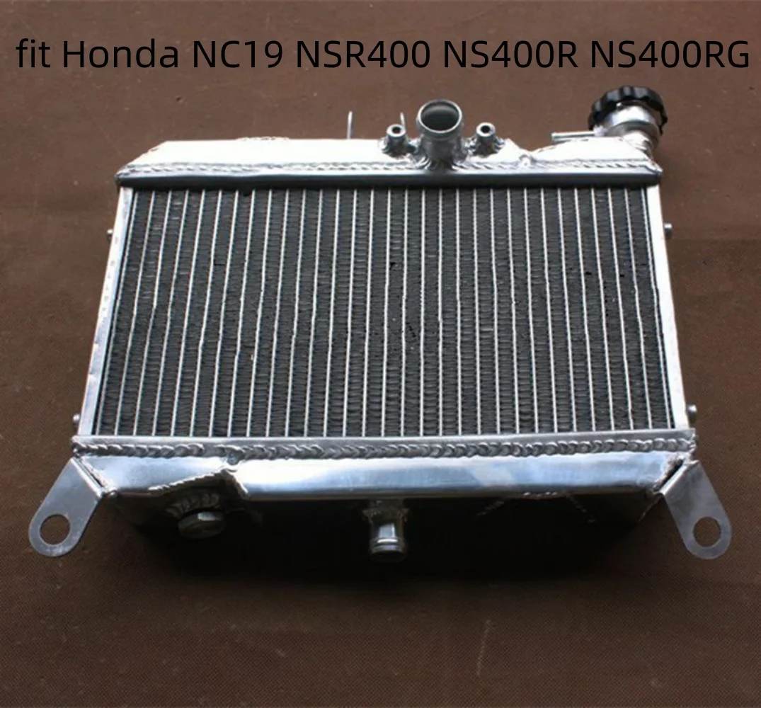 Radiador de aluminio compatible con Honda NC19 NSR400 NS400R NS400RG para NS 400 R RG 1985-1988, refrigeración, refrigerante 1985 1986 1987 1988