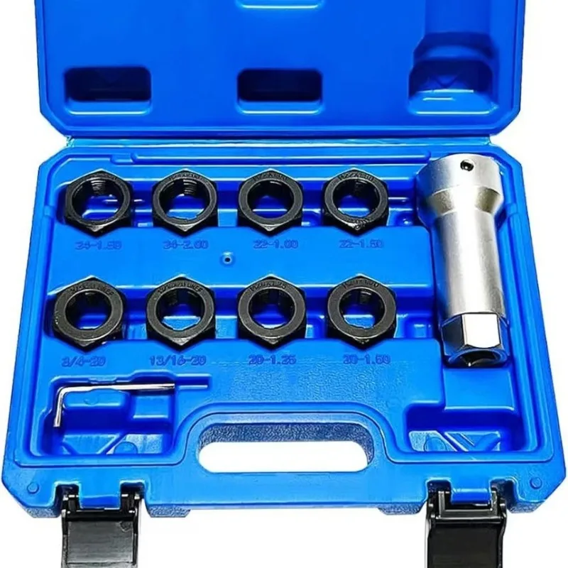 FOR 10-Piece Set of Automobile Drive Shaft Screw Thread Repair Repair Tool Set Metric Thread  Auto