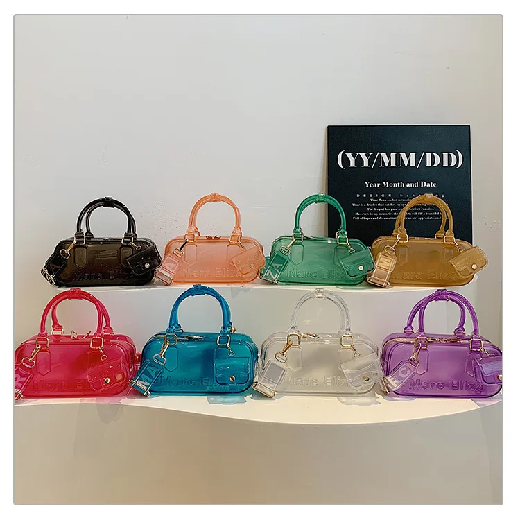 

Summer PVC Transparent Jelly Handbag 2025 New Fashion Niche Ladies Shoulder Bag Women's Versatile Crossbody Pillow Bag Phone Bag