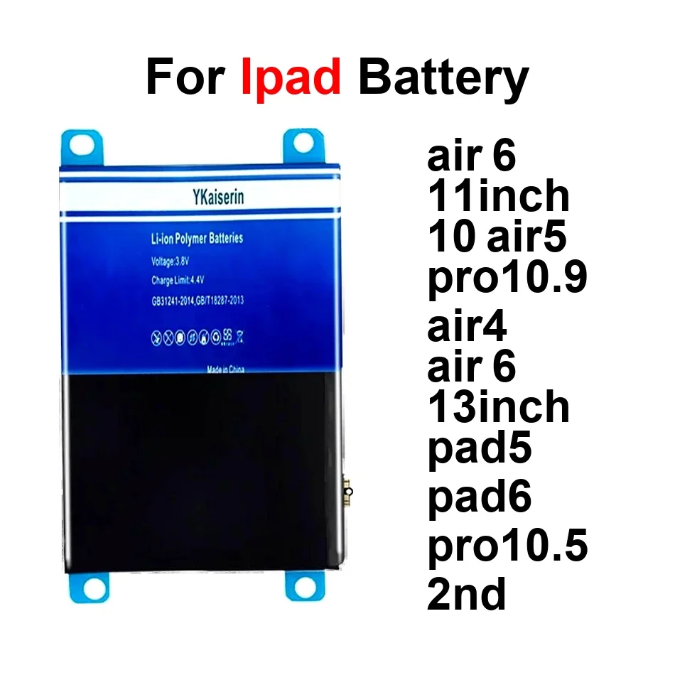 

Аккумулятор для планшетов 6400-11000 мАч PAD6 PAD5 Pro10.9 AIR4 для Apple iPad 1 2 5 6 10 Air 4TH 3 4 11 13 2020 Pro 2019 2ND