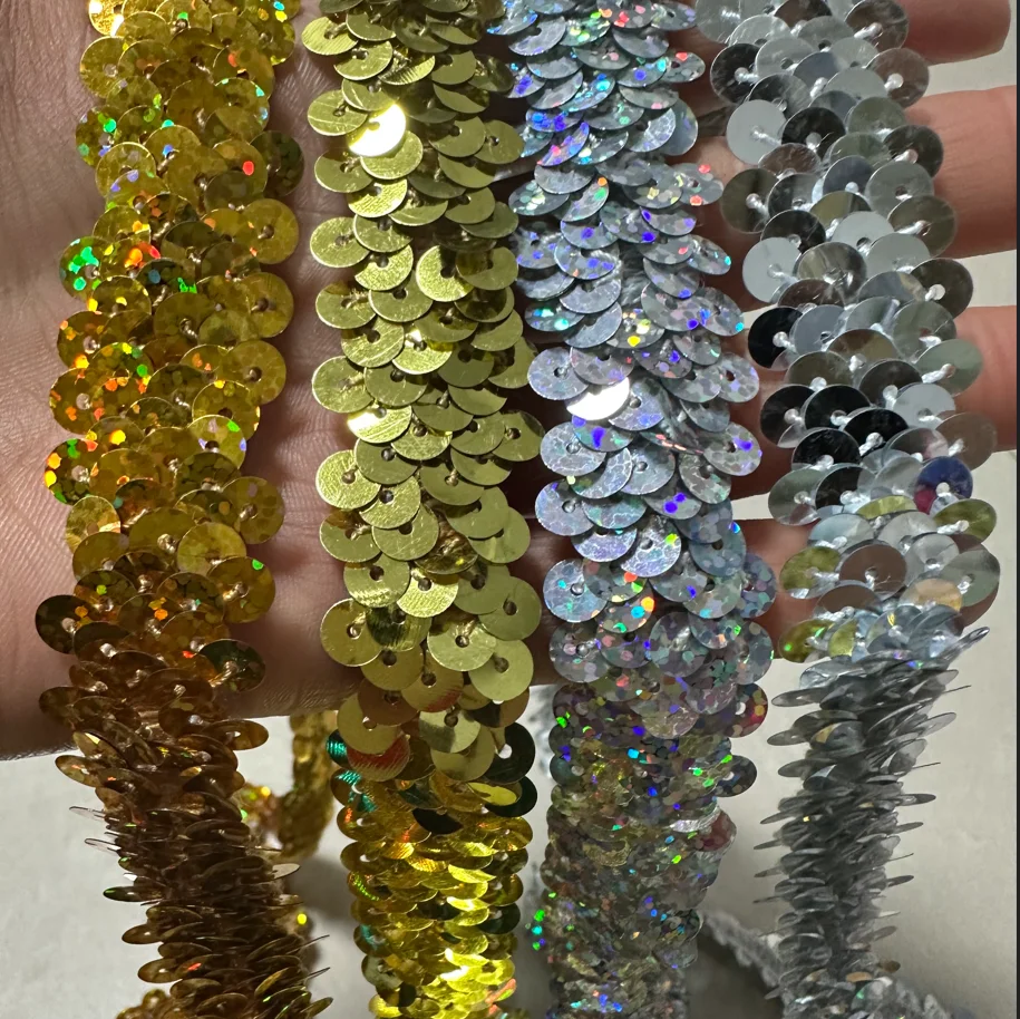 

90 см золотые блестки кружевная лента цветная эластичная отделка для латинских танцев модельные туфли украшения DIY ручная швейная одежда аксессуары