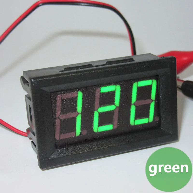 30-500V 0-600V 0.56\'\' Digital Voltmeter calibrate reading DC 3.5-30V DC 0-100V Red Green Blue LED display voltage meter