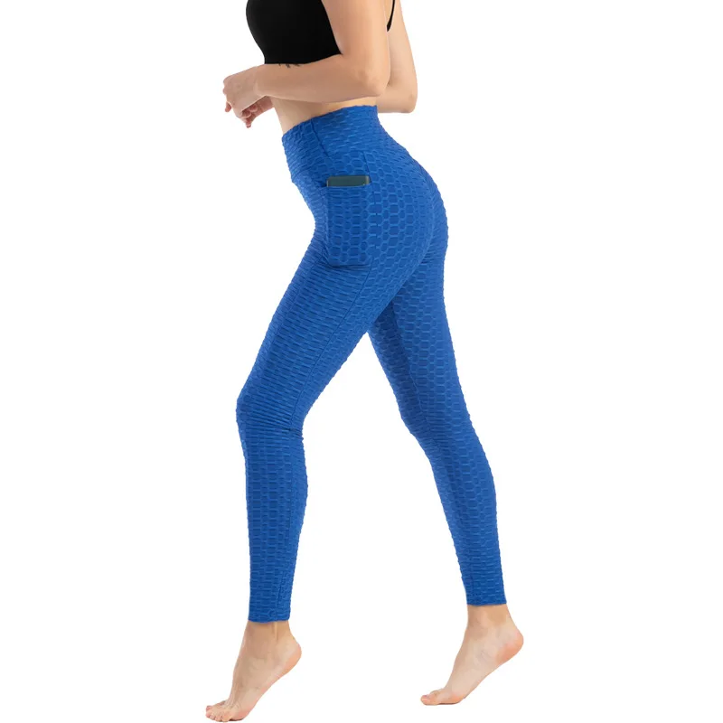 Women Pocket Bubble Fitness Leggings Image 24