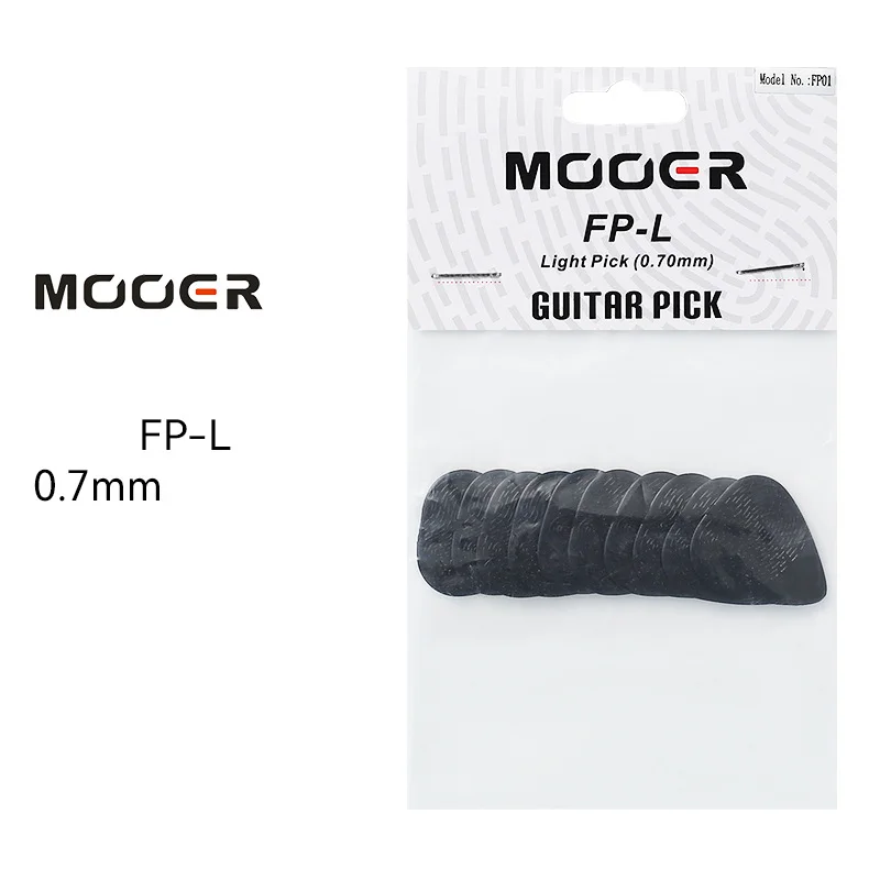 MOOER 10 stks/set Plectrums 0.7mm/1.37mm Anti Slip Gitaar Paddle Elektrische Gitaar Snelheid Strummen Onderdelen & Accessoires